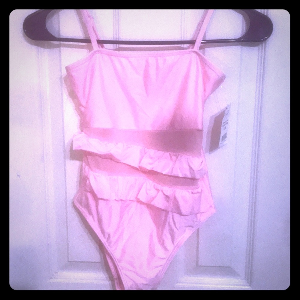 Girls size 10 pink bathing suit